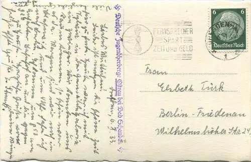 Postelwitz - Elbtal - Deutsche Jugendherberge Ostrau bei Bad Schandeck gel. 1933
