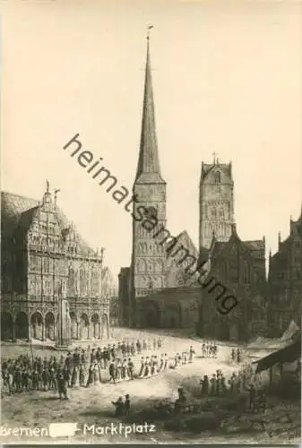Bremen - Marktplatz Foto-AK - Verlag H. Beckmann Bremen Fedelhören 105