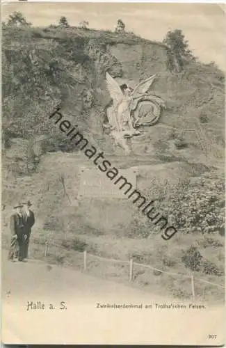 Halle (Saale) - Zweikaiserdenkmal am Trotha'schen Felsen