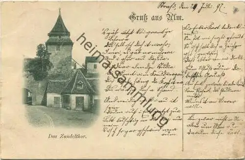 Ulm - Zundelthor - Verlag Wilhelm Greve Berlin gel. 1897