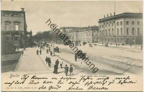 Berlin - Unter den Linden - Verlag B. & F. Berlin gel. 1903