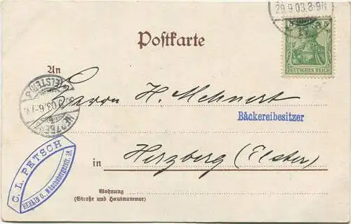 Berlin - Reichstags-Gebäude - Kaiser-Wilhelm Gedächtniskirche - Verlag J. Goldiner Berlin gel. 1903