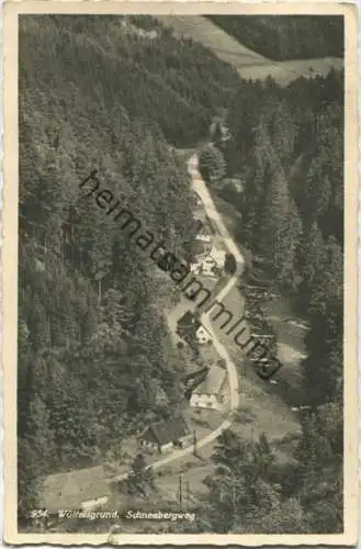 Wölfelsgrund - Schneebergstrasse - Foto-AK - Verlag Marx Glatz gel. 1940