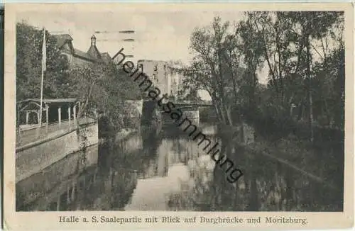 Halle (Saale) - Burgbrücke - Verlag Paul F. Weber Leipzig