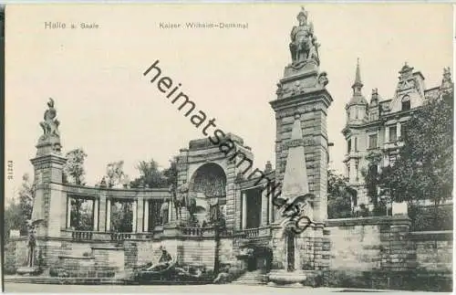 Halle (Saale) - Kaiser Wilhelm Denkmal - Verlag Reinicke & Rubin 1907