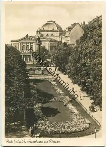 Halle (Saale) - Stadttheater - Foto-Ansichtskarte - Verlag Walter Meixner Leipzig