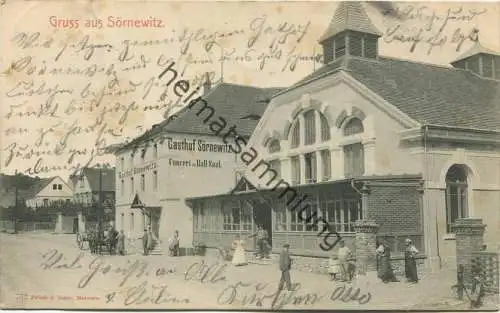 Gruss aus Sörnewitz - Gasthof Sörnewitz - Verlag Brück & Sohn Meissen gel. 1902