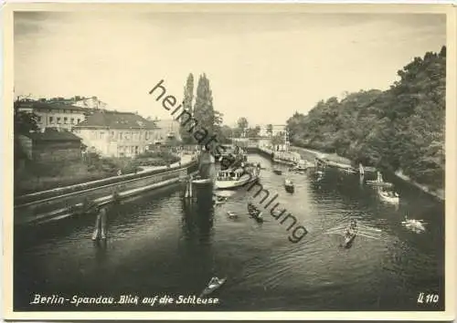 Berlin - Spandau - Blick auf die Schleuse - Foto-AK Großformat - Photo-Verlag R. Lissner Berlin