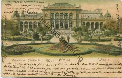 Wien I - Cursalon im Stadtpark - Verlag C. Ledermann jr. Wien - gel. 1905