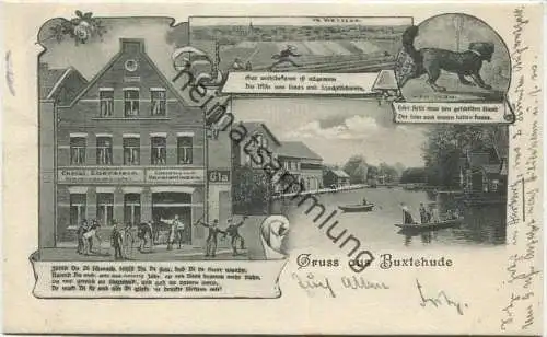 Gruss aus Buxtehude - Verlag M. Glückstadt & Münden Hamburg gel. 1905