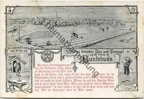 Buxtehude - Wettlop twüschen Has und Swinegel up de Heid - Verlag C. Hausmann Buxtehude gel. 1925