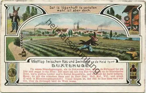 Buxtehude - Buxtehude - Wettlop twischen Has und Swinegel up de Heid - Verlag M. Glückstadt & Münden Hamburg gel. 1909