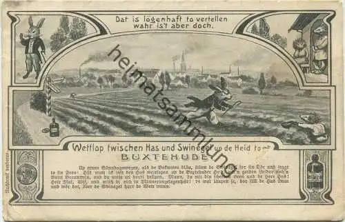 Buxtehude - Wettlop twischen Has und Swinegel up de Heid - Verlag M. Glückstadt & Münden Hamburg gel. 1905