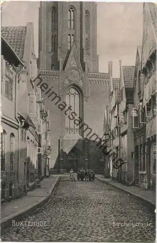 Buxtehude - Kirchenstrasse - Verlag M. Glückstadt & Münden Hamburg gel. 1908