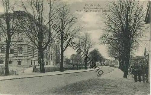 Buxtehude - Harburgerstrasse und die Königliche Baugewerkschule - Verlag H. Behning Photograph Buxtehude gel. 1907