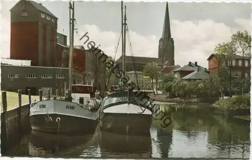 Buxtehude - Hafen - Foto-AK 1963 - Cramers Kunstanstalt KG Dortmund - Rückseite beschrieben