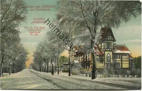 Buxtehude - Gruss aus Altkloster im Winter - Kurhotel Waldburg Inhaber R. Fick Wwe. - Verlag H. Behning Photograph Buxte