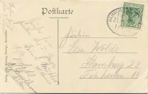 Buxtehude - Altkloster - Gruß aus der Waldburg Inhaber R. Fick Ww. - Verlag H. Behning Photograph Buxtehude gel. 1907