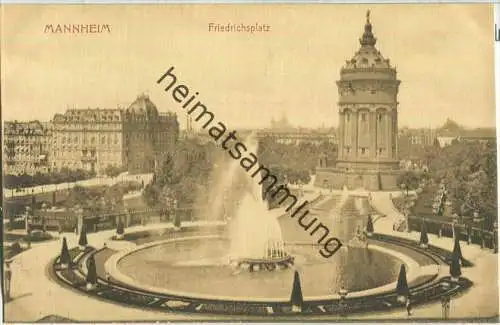 Mannheim - Friedrichsplatz - Verlag Adolf Bauer Mannheim