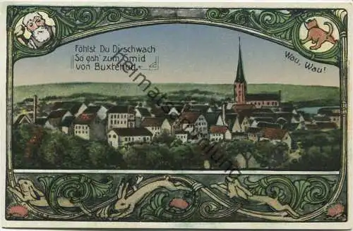 Buxtehude - Totalansicht - Verlag M. Glückstadt & Münden Hamburg