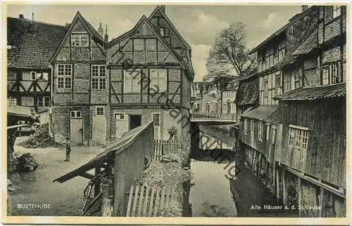 Buxtehude - Alte Häuser an der Schleuse - Verlag C. Hausmann Buxtehude