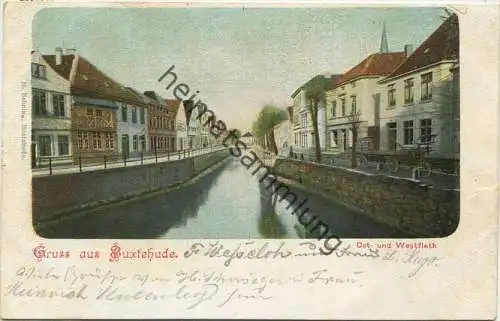 Gruss aus Buxtehude - Ost- und Westfleth - Verlag H. Behning Buxtehude gel. 1906