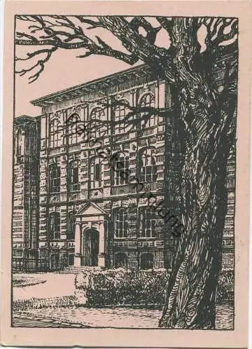 Buxtehude - Baugewerkschule - Künstlerkarte gez. Studienrat G. Grote - AK Grossformat - Verlag Carl Griese Hamburg