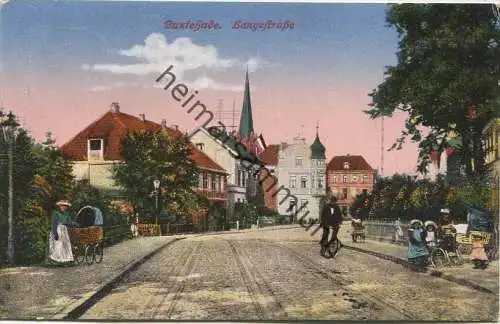 Buxtehude - Langestraße - Verlag M. Glückstadt & Münden Hamburg gel. 1921