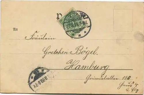 Buxtehude - Gedicht - Verlag J. Gerken Buxtehude gel. 1899