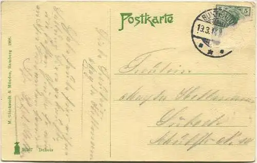 Buxtehude Altkloster - Ottenser Weg Mühlenweg - Verlag M. Glückstadt & Münden Hamburg 1906 gel. 1914