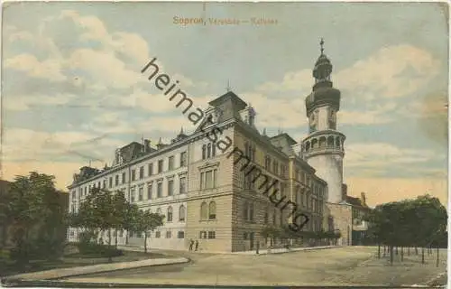 Sopron - Varoshaz - Rathaus gel. 1911