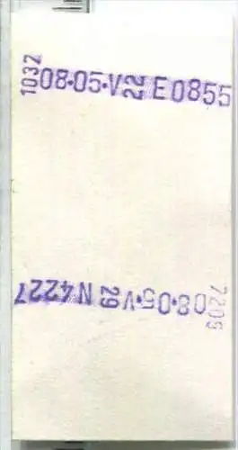 Rückfahrkarte - Stuttgart Hbf 28 nach Ludwigsburg - Fahrkarte 2. Klasse 3,60 DM 1977