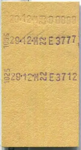 Fahrkarte halber Preis - Stuttgart Hbf 7 nach Bad Kissingen - Fahrkarte 2. Klasse 22,50 DM 1983
