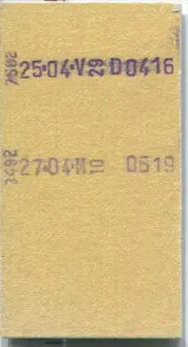 Rückfahrkarte halber Preis - Stuttgart Hbf 1 nach Köln - Fahrkarte 2. Klasse 55,00 DM 1980
