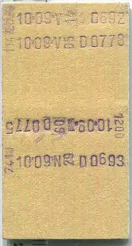 Rückfahrkarte halber Preis - Stuttgart Hbf 14 nach Kassel - Fahrkarte 2. Klasse 67,00 DM 1981