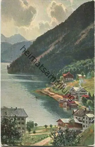 Urfeld am Walchensee - Künstlerkarte gel. 1908