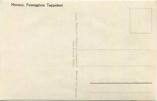 Meran - Passeggiata Tappeiner - Foto-AK 20er Jahre - Verlag Leo Baehrendt Merano