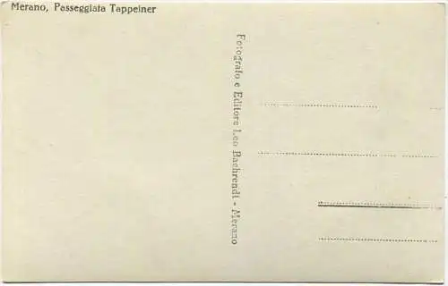 Meran - Passeggiata Tappeiner - Foto-AK 20er Jahre - Verlag Leo Baehrendt Merano