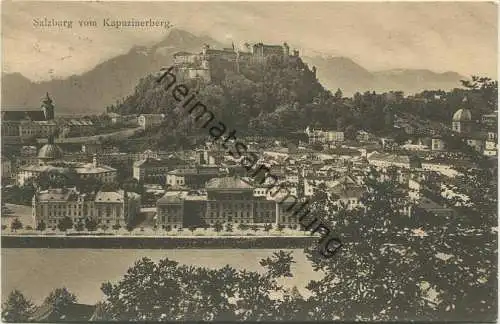 Salzburg vom Kapuzinerberg - Verlag Jos. Kaseroller Salzburg gel. 1905