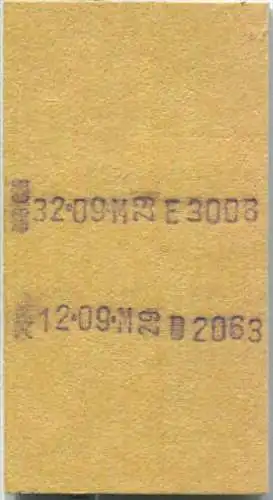 Rückfahrkarte halber Preis - Stuttgart Hbf 3 nach Karlsruhe - Fahrkarte 2. Klasse 17,00 DM 1983