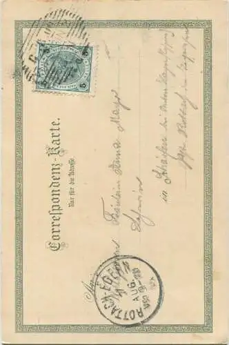 Unterkunftshaus Hinterbärenbad - Künstlerkarte Zeno Diemer - Verlag Ottmar Zieher München gel. 1900