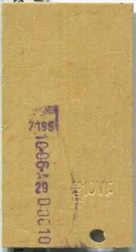 Fahrkarte - Stuttgart Hbf 3 nach Horb - Fahrkarte 2. Klasse 5,80 DM 1966