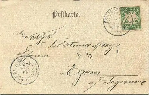 Eibsee - Künstlerkarte - Verlag Paul Bergmann München gel. 1898