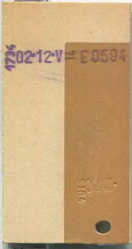 Personalfahrkarte - Stuttgart Nord 1 nach Horb - Fahrkarte 2. Klasse 1,30 DM 1966