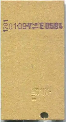 Personalfahrkarte - Stuttgart Nord 1 nach Horb - Fahrkarte 2. Klasse 1,30 DM 1966