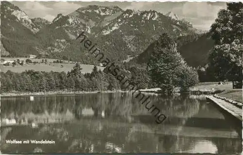 Wolfsee mit Wendelstein - Foto-AK - Verlag Lotte Susemihl Neuhaus am Schliersee