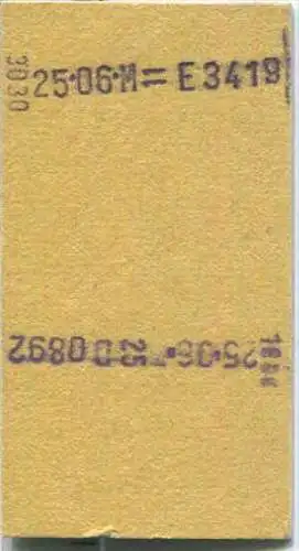 Rückfahrkarte Halber Preis - Stuttgart Hbf 4 nach Geislingen - Fahrkarte 2. Klasse 12,00 DM 1983