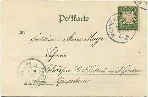 München - Verlag Wezel & Naumann Leipzig gel. 1898