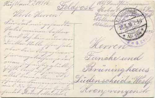 Widoki z Krolestwa Polskiego - Feldpost - Gebrauchsspuren gel. 1916