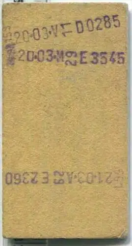 Wochenend Sonderrückfahrkarte - Stuttgart nach Friedrichshafen - Fahrkarte 2. Klasse 38,00 DM 1982